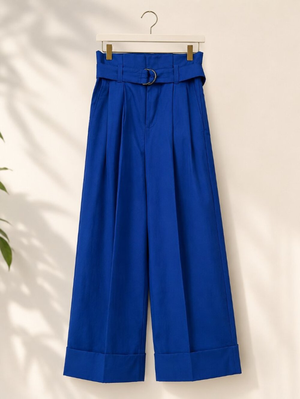 Banana Republic Cobalt Blue Wide Leg Belted Pants | Size 0 Petite